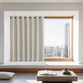 NICETOWN Blackout Curtains 72 inches Long, Grommet Privacy Window Treatment Thermal Insulated Room Darkening Sliding Glass Door Drape for Bedroom Living Room, 1 Panel, W100 x L72, Natural by NICETOWN