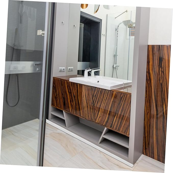 Bathroom Strip Shower Drain Accessories Toilet Sealing Strip Curved Water Retaining Bar for Home - Image 4