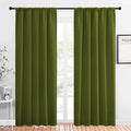 NICETOWN Window Curtains Blackout Drapes, Olive, 1 Pair, 52 by 84-Inch, Thermal Insulated Solid Rod Pocket Blackout Curtains/Draperies for Living Room by NICETOWN