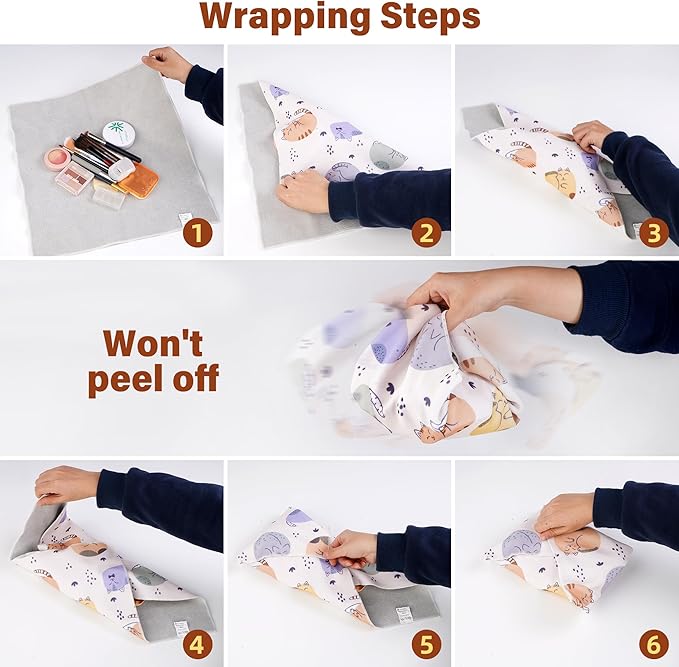Self-Adhesive Magic Cloth Makeup Bag, Portable Protective Cosmetic Pouch for Beauty Essentials, Camera Lens Wrap for DSLR Camera, Phone, Accessories - Image 4