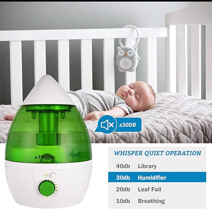 TRY & DO Small Plant Humidifier Indoor Up to 12 Hours 1L Air Humidifier With Optional Night Light 360° Nozzle Humidifiers for Bedroom - Image 6
