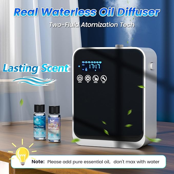 Waterless Essential Oil Diffuser,Hotel Aromatherapy Scent Diffuser with Smart APP & Touch Screen,1500 sq.ft Coverage,250ml Tank|Large Room Oil Diffusers for Home & Hotel Collection,Women‘s Day Gift - Image 2