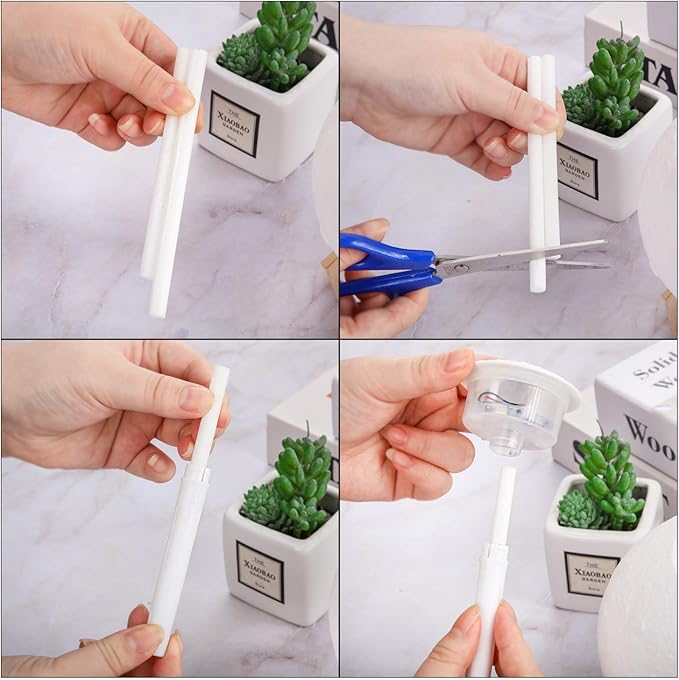 Mudder 24 pcs Humidifier Sticks Filter Refill 7.87'' Mini Air Diffuser Pure Cotton Wicks Refill Humidifiers Filter Sticks Wicks for Small Portable Humidifier Diffuser in Office Bedroom Home - Image 3