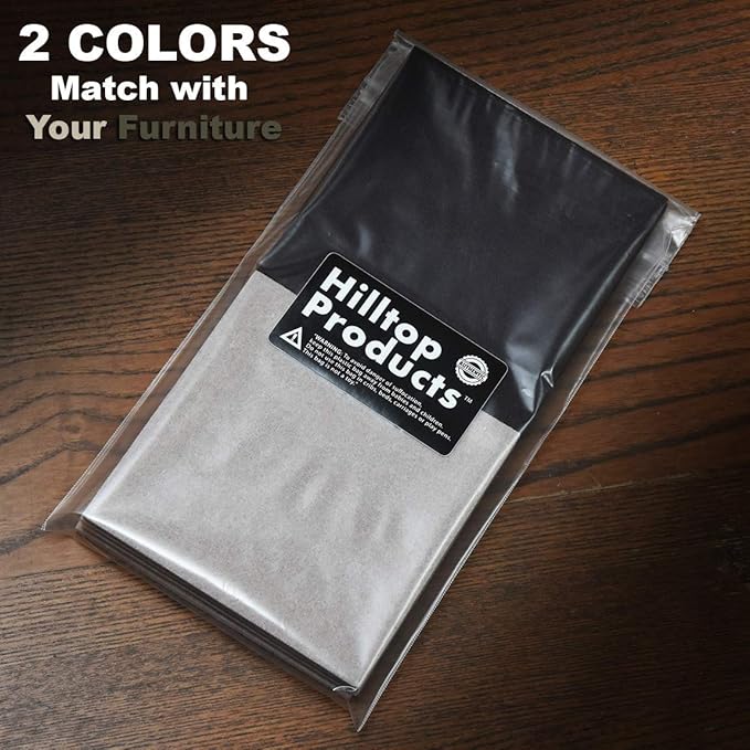 8 Pack - 2 Colors Self Adhesive Square Furniture Felt Pad Surface Protector for Hardwood, Tile, Laminated Floor - Cut into Any Shape - Image 2
