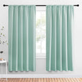 NICETOWN Window Curtains Blackout Drapes, Aqua Blue, 1 Pair, 52 by 72-Inch, Thermal Insulated Solid Rod Pocket Blackout Curtains/Draperies for Living Room by NICETOWN
