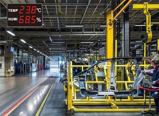 Industry Rated High Accuracy Large 5-Inch LED Display Thermometer & Hygrometer - Image 2