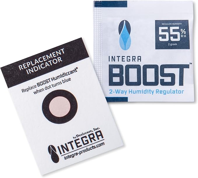 Integra Boost - 55% RH Level - 2 Gram Size - Two-Way Humidity Control Pack - Includes Humidity Indicator Cards - Humidity Balancer Packet For Packaged Foods & Herbs Storage (Pack of 20) - Image 2