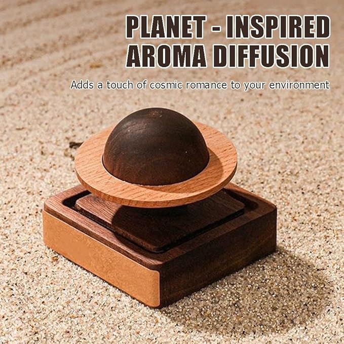 Wood Essential Oil Diffuser,Planet Walnut Aroma Therapy,Passive Diffuser for Desk Table Home Office Car Wardrobe Yoga Hall and SPA, Thoughtful Gifts for Yoga Meditation - Image 3