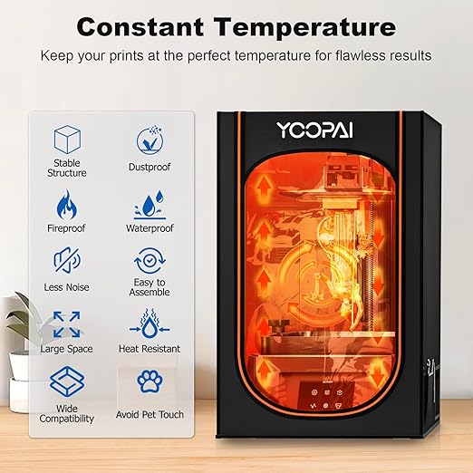 Multifunctional Resin 3D Printer Enclosure with Ventilation Filter, High Quality 3D Printer Vented Enclosure Tent Cover Eliminate Odors Compatible with Anycubic Elegoo Series LCD Resin UV 3D Printer - Image 3