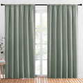 NICETOWN Living Room Curtains, Blackout Draperies, Greyish Green, 1 Pair, 70 x 84-inch, Home Decorations Thermal Insulated Solid Rod Pocket Blackout Drapes for Cafe by NICETOWN