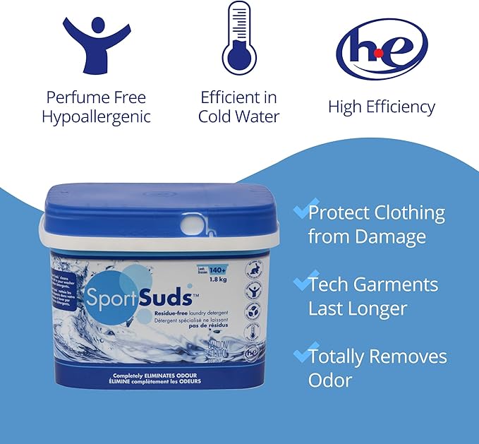 Sport Laundry Detergent, Odor Eliminator Technology, Laundry Soap for Workout Clothes and Everyday Use - Sport Suds 1.8Kg - Image 6