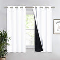 NICETOWN White 100% Blackout Lined Curtain, 2 Thick Layers Completely Blackout Window Treatment Thermal Insulated Drape for Kitchen/Bedroom (1 PC, 52 inches Width x 63 inches Length Each Panel) by NICETOWN