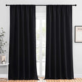 NICETOWN Black Out Window Curtains - Solid Home Decor Thermal Insulated Blackout Drapes/Draperies for Bedroom, Privacy Assured Window Treatment (2 Panels, 52 inches Wide by 95 inches Long) by NICETOWN