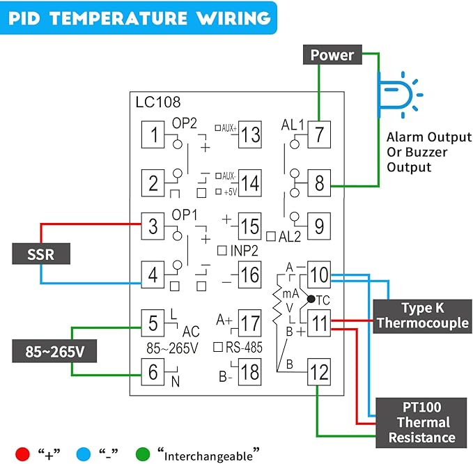PID Temperature Controller; LC108 TC/RTD Input ;Output:SSR,Size:48*48 - Image 7