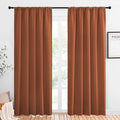 NICETOWN Blackout Curtains and Drapes - Thermal Insulated Solid Rod Pocket Blackout Draperies/Panels (Burnt Orange, 1 Pair, 52 by 84 inches) by NICETOWN