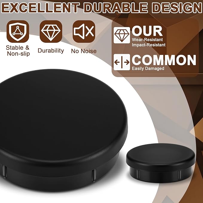 24 Pack 1-1/4" Wrought Iron Chair Leg Caps Heavy Duty Nylon Furniture Pads Round Chair Legs Feet Glides Floor Protectors for Outdoor Metal Chairs, Garden Patio Furniture, Table Feet - Image 5