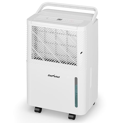 25 Pint Dehumidifier with Drain Hose: for Whole Home & Large Rooms up to 1500 Sq.Ft, 71OZ Tank, Auto Shut Off, 24H Timer, Ideal for Basement, Bedroom, Garage, RV, White by LightUpLife
