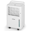25 Pint Dehumidifier with Drain Hose: for Whole Home & Large Rooms up to 1500 Sq.Ft, 71OZ Tank, Auto Shut Off, 24H Timer, Ideal for Basement, Bedroom, Garage, RV, White by LightUpLife