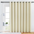 NICETOWN Lower Noise Room Divider Curtain Screen Partitions, Beige, 1 Panel, 84" Tall x 120" Wide, Blackout Sound Reducing Divider Room Drape for Doorway/Glass Window/Sliding Door/Patio by NICETOWN