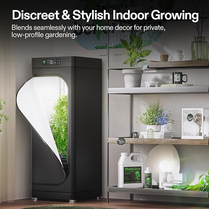 VGrow All-in-One Smart Grow Box, Professional System with Samsung LM301H EVO Grow Light, Advanced Circulation & Ventilation System, Irrigation, Nutrient, Magnetic Window for Indoor Hydroponics - Image 9