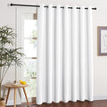 NICETOWN 50% Light Blocking Vertical Blinds for Sling Door, Silver Grommet Top Window Curtains, Curtains for Patio, Extra Wide Drapes (White, W100 x L84) by NICETOWN