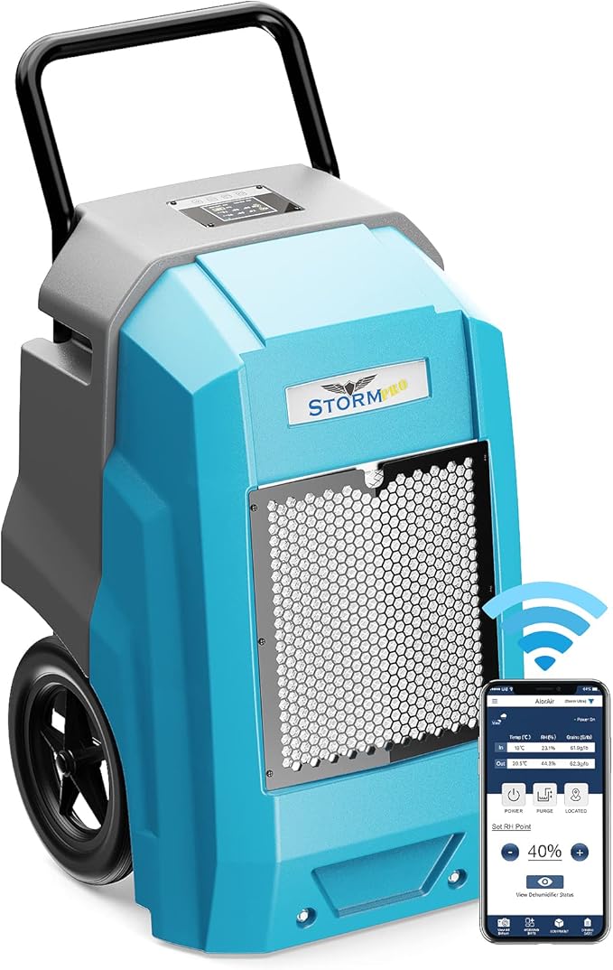 ALORAIR 180 Pints Commercial Dehumidifier with Pump Drain Hose, Smart Wi-Fi Dehumidifier for Large Basement, Industrial or Commercial Space, Smart Wi-Fi, 5 Years Limited Warranty by ALORAIRSOLUTIONSINC0J0DC