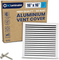 16x16 Inch (Duct Opening) Air Return Vent Cover Decorative – Premium Aluminum AC Vent Cover for Ceiling & Wall, Rustproof Grille, Ideal for Home HVAC Grille, Durable & Easy to Install by ACLAMINAIRE by LAMINAIRE
