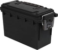 Sheffield 12629 Ammo Storage Box, Stackable .30 Cal Field Boxes, Water and Dust Resistant, Lockable Storage Box with Handle, Secures Hunting Gear, Supplies, and Bullets, Made in USA, Black, 1-Pack by Sheffield