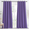 NICETOWN Kitchen Blackout Window Curtain Panel, Lilac Purple, 1 Panel, 55 by 96 inches Long, Home Fashion Thermal Insulated Solid Grommet Room Darkening Drape for Apartment by NICETOWN