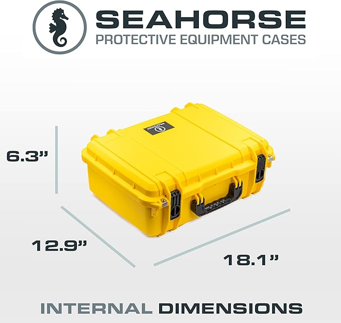 Seahorse 720 Heavy Duty Protective Dry Box Case Without Foam - TSA Approved/Mil Spec / IP67 Waterproof/USA Made for Cameras, Firearms, Motorcycles, Laptops, Consoles, VR, Drones - Image 2