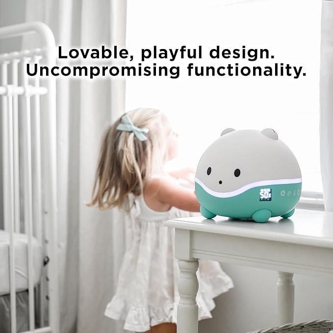 LittleHippo WISPI 3-in-1 Humidifier, Diffuser & Night Light for Baby/Kids - 3 Mist Strength, 7 LED Color Changing Lights, Essential Oil Tray for Aromatherapy - Cute Humidifiers for Bedroom/Nursery - Image 6