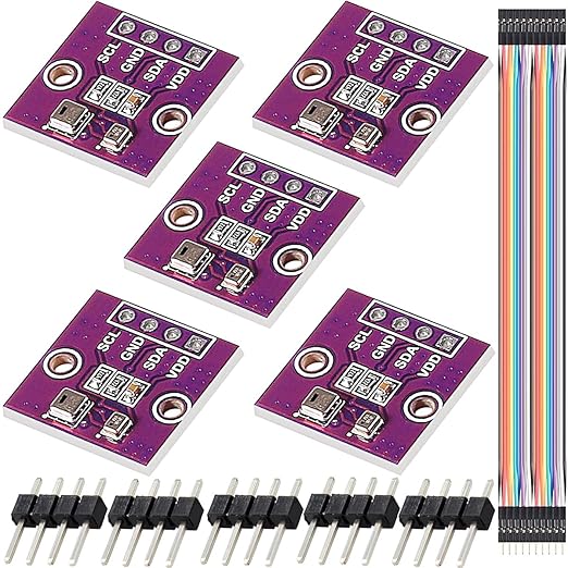 5 pcs Temperature Humidity Sensor Module Atmospheric Pressure Module AHT20 + BMP280 High-Precision 3 in 1 Sensor Replace BME280 with Male and Female Dupont Cable,for Arduino by DKARDU