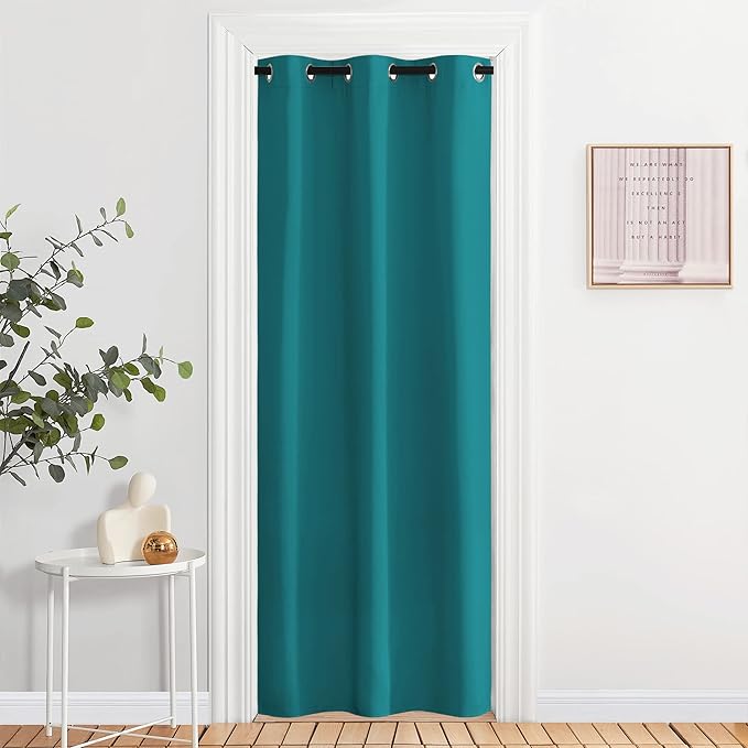 NICETOWN Room Darkening Curtain for Kids Bedroom Nursery Essential Thermal Insulated Solid Grommet Top Drape Panel for Girl Room (Peacock Teal, 1 Panel, 42 x 84 inch) - Image 2