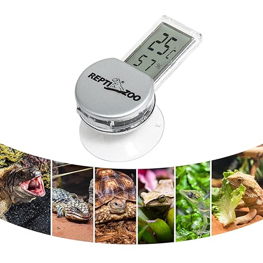 REPTI ZOO Reptile Thermometer Hygrometer with Suction Cup, Digital Thermometer Hygrometer for Reptile Rearing Box Terrarium Tank Bearded Dragon, Temperature & Humidity Gauge Fahrenheit (℉) - Image 6