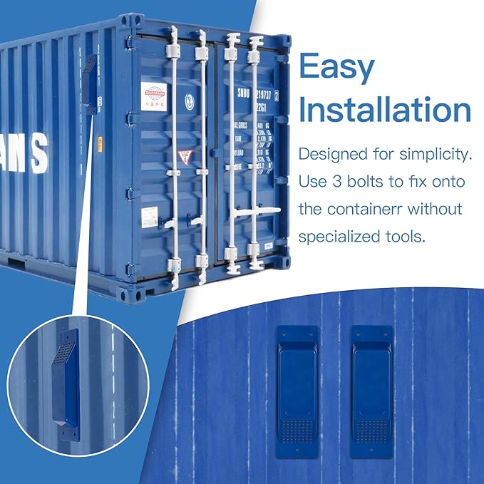 Shipping Container Air Vent Kit Heavy Duty Shipping Container Accessories Cross Flow Ventilation Kit Reduce Heat Humidity Pressure Condensation Add Air Flow for Cargo (8 Pack Blue) - Image 5