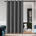 DWCN Blackout Curtain Panel for Bedroom - Thermal Insulated Energy Saving Grommet Blackout Drapery for Patio Door, Room Divider Long Curtain, Dark Grey, W60 inches by L96 inch, 1 PC by DWCN