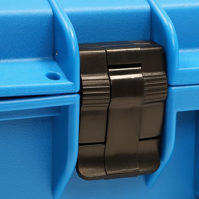 22" Weatherproof Hard Case Rolling Waterproof Case Dry Box with Foam Protective Cases Shockproof Hard Travel Cases For Cameras Lenses Electronic Equipment (Blue) - Image 6