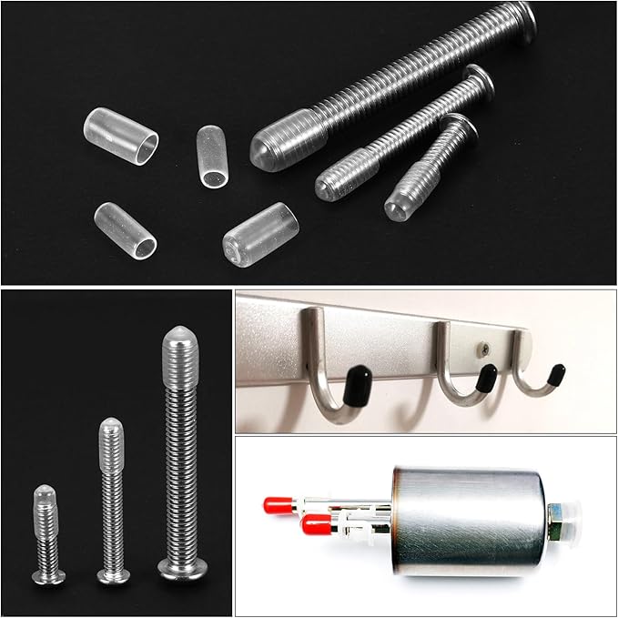 uxcell 20pcs Rubber End Caps 5.5mm ID Vinyl Round Tube Bolt Cap Cover Thread Protectors Clear - Image 5