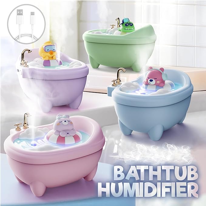 Cute Humidifier for Bedroom,Top Fill 0.34L Desk Mini Humidifier Aroma Diffuser,Cool Mist,20db Quiet,Easy Clean,Colorful Light, Auto Shut off,Small Humidifier for Baby Room,Plants,Home,Office (Green) - Image 2