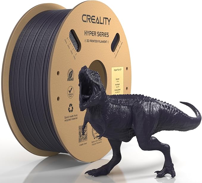 Official Creality Hyper PLA-CF (Carbon Fiber) Filament 1.75mm, High Speed PLA-CF 30-300mm/s 3D Printer Filament, Dimensional Accuracy +/-0.02mm, Fit Most FDM 3D Printers，1KG(2.2lbs) Spool Purple by Creality