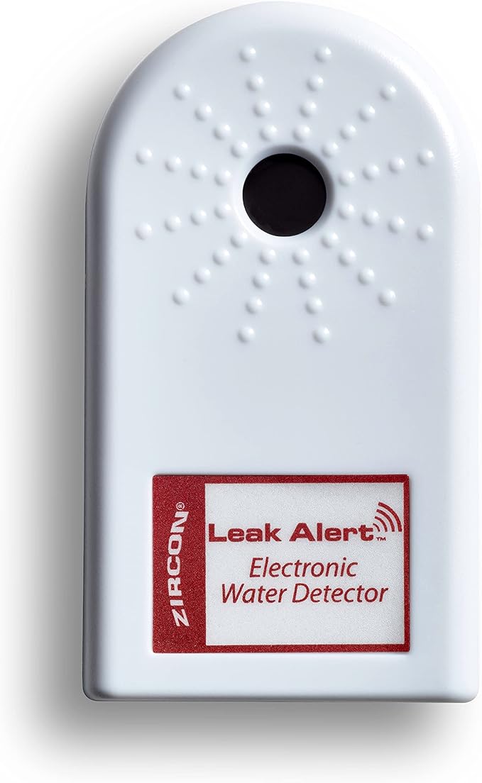 Zircon Leak Alert Electronic Water Leak Detector & Flood Sensor Alarm with 90dB Audio Dual Leak Alarms, 1 Pack,White by Zircon
