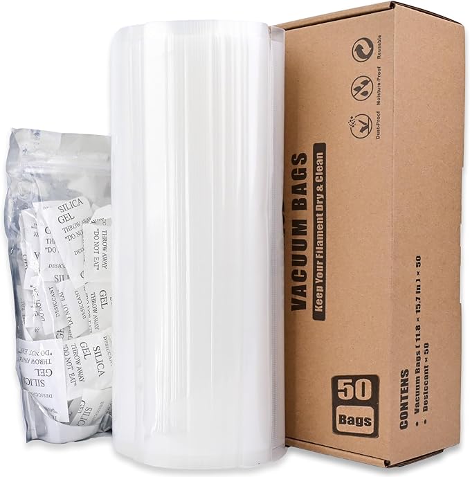 Filament Storage Bags 50 Pcs for Vacuum Sealer with 50 Desiccants, 15.7X11.8in Only Filament Bags and Desiccants, Without Sealer Machine - Image 5