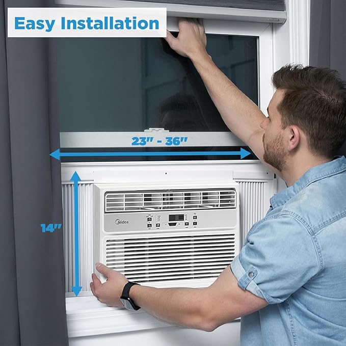 Midea 12,000 BTU EasyCool Window Air Conditioner, Dehumidifier and Fan - Cool, Circulate and Dehumidify up to 550 Sq. Ft., Reusable Filter, Remote Control - Image 2