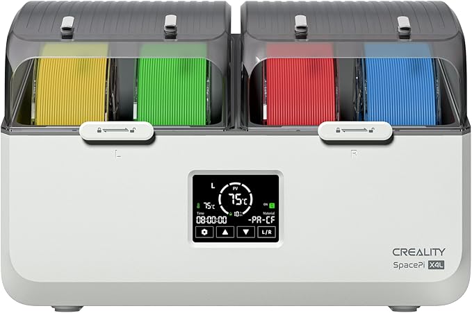 Creality Filament Dryer 4 Spools, Space Pi X4L Filament Storage Box, Dual Heating Chambers Dual 200W PTC Heats, Fast Drying & Moisture-Free Storage, for PLA, PETG, TPU, ABS 1.75/2.85mm by Creality