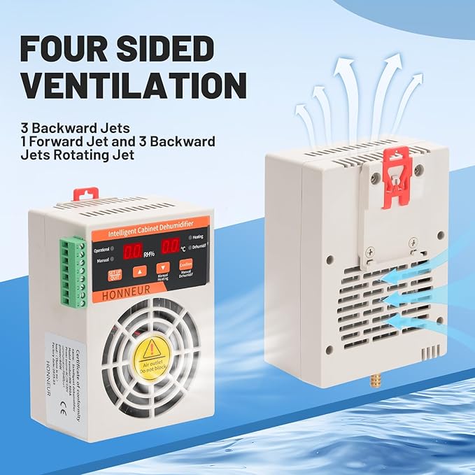 Fully automatic mini dehumidifier and constant humidity device 60W - suitable for distribution cabinets, planting tents, etc. (AC/DC 24~36V) - Image 5