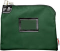 Heavy-Duty Money Bag with Lock – 9" x 12" Water-Repellent Laminated Nylon Bank Deposit Bag with Combination & Keyed Security for Cash, ID Window, Made in USA (Forest Green) by CardinalBagSupplies