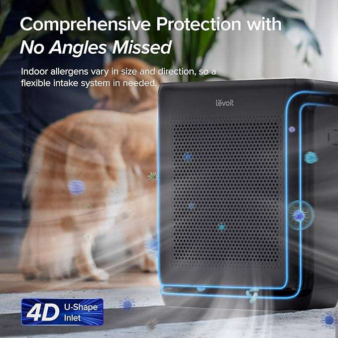LEVOIT Air Purifiers for Home Large Room Up to 1875 Ft² with Washable Pre-Filter, AHAM VERIFIDE, Air Quality Monitor, HEPA Sleep Mode for Allergies, Pet Hair in Bedroom, Vital 200S-P, Black - Image 3