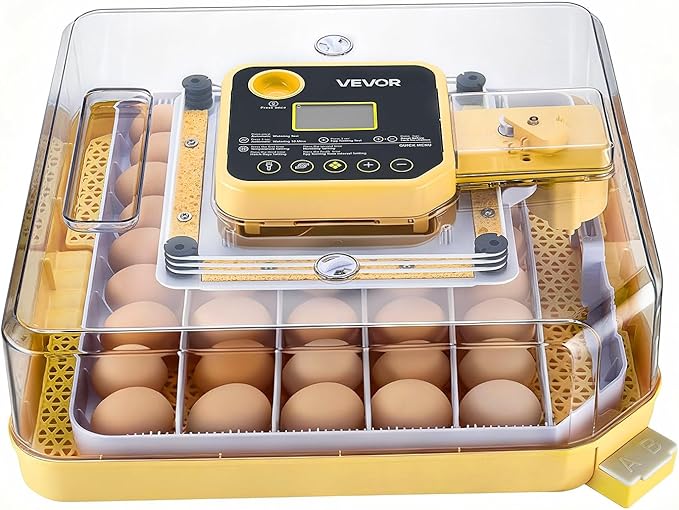 VEVOR 48 Egg Incubator, Automatic Egg Turner with LED Candler, Temperature Display & Auto Humidity Control, 360° View Clear Window, Poultry Eggs Incubator for Hatching Chicks Ducks Goose Quail - Image 11