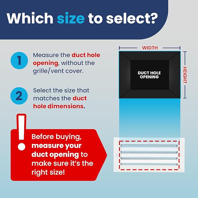 10x4 Inch (Duct Opening) Air Return Vent Cover Decorative – Premium Aluminum AC Vent Cover for Ceiling & Wall, Rustproof Grille, Ideal for Home HVAC Grille, Durable & Easy to Install by ACLAMINAIRE - Image 3