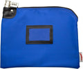 Heavy-Duty Money Bag with Lock – 9" x 12" Water-Repellent Laminated Nylon Bank Deposit Bag with Combination & Keyed Security for Cash, ID Window, Made in USA (Royal Blue) by CardinalBagSupplies